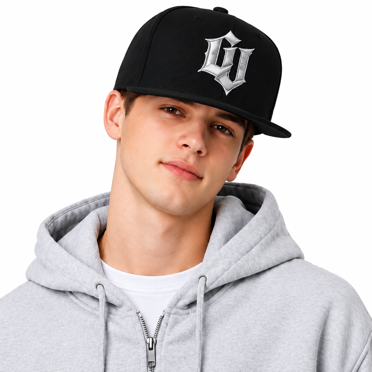 CU SIGNATURE Silver Flat Bill Cap
