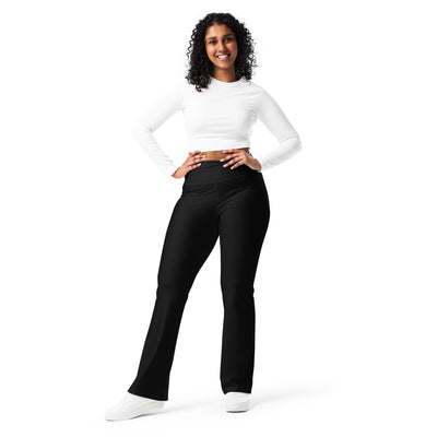 Cachy’s Urban high-waisted flared leggings for women, available in multiple colours, perfect for sporty and casual streetwear style