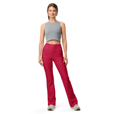 Cachy’s Urban high-waisted flared leggings for women, available in multiple colors, perfect for sporty and casual streetwear style