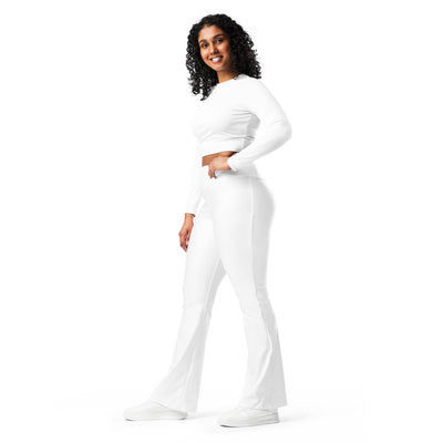 Cachy’s Urban high-waisted flared leggings for women, available in multiple colors, perfect for sporty and casual streetwear style