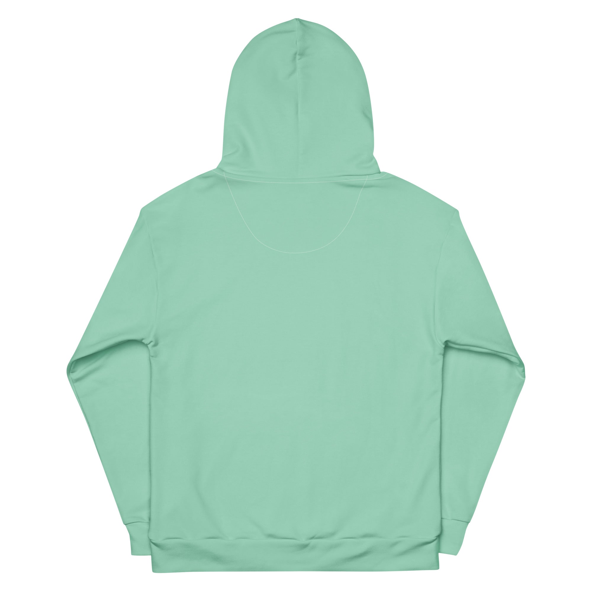 Cachy’s Urban mint green LGBTQ+ hoodie with rainbow pride flag and couple graphic print, available in multiple colours