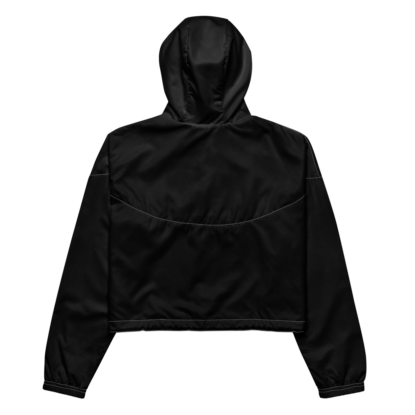 Cachy’s Urban black cropped hooded jacket with minimalist black logo design