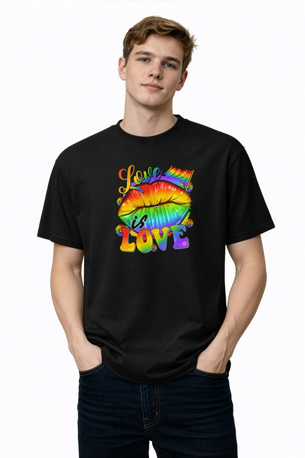 Unisex garment-dyed heavyweight t-shirt - Love