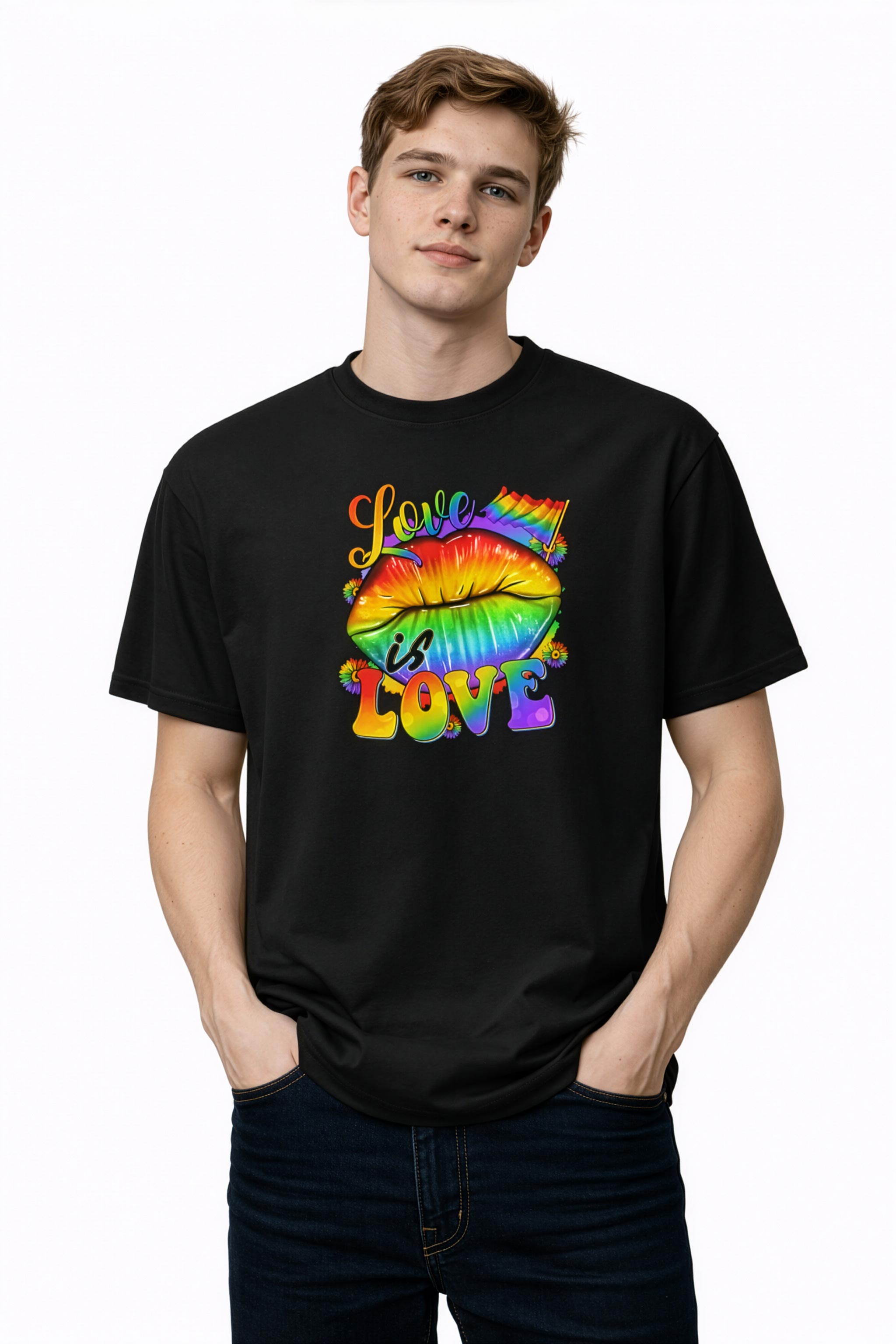 Unisex garment-dyed heavyweight t-shirt - Love