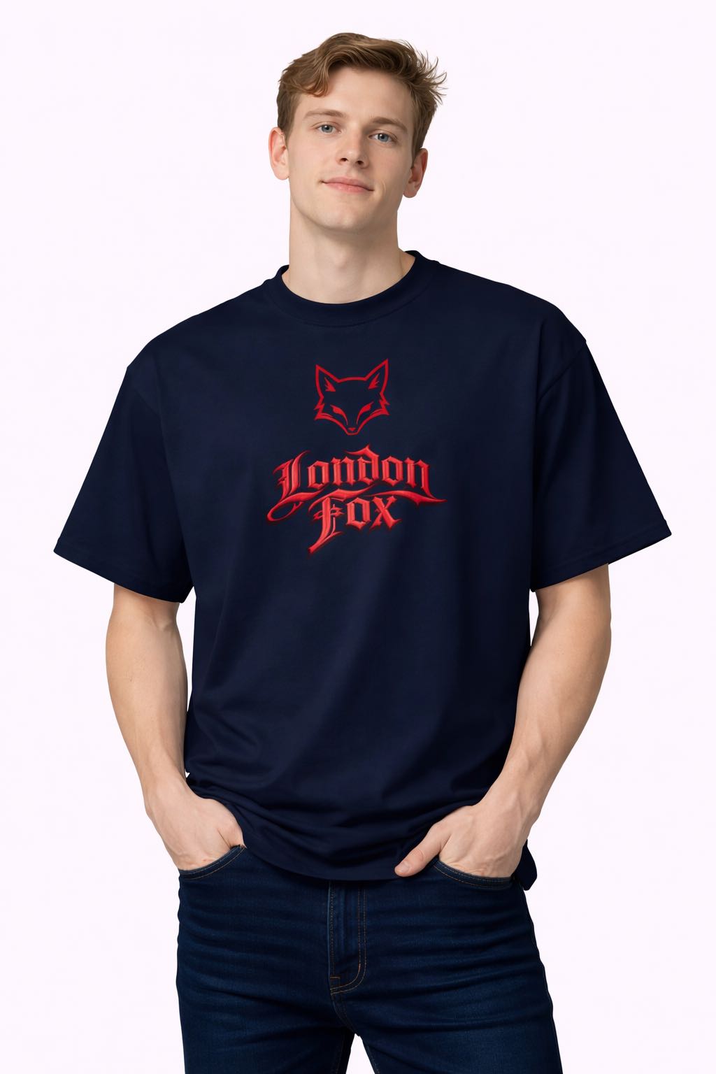 Unisex organic oversized high neck t-shirt