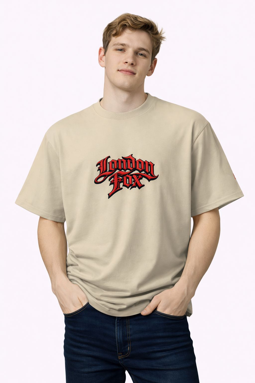 Unisex organic oversized high neck t-shirt
