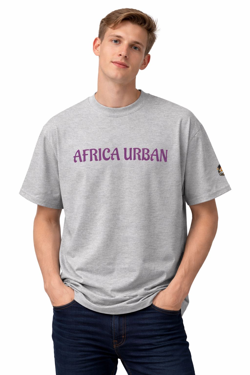Unisex organic oversized high neck t-shirt
