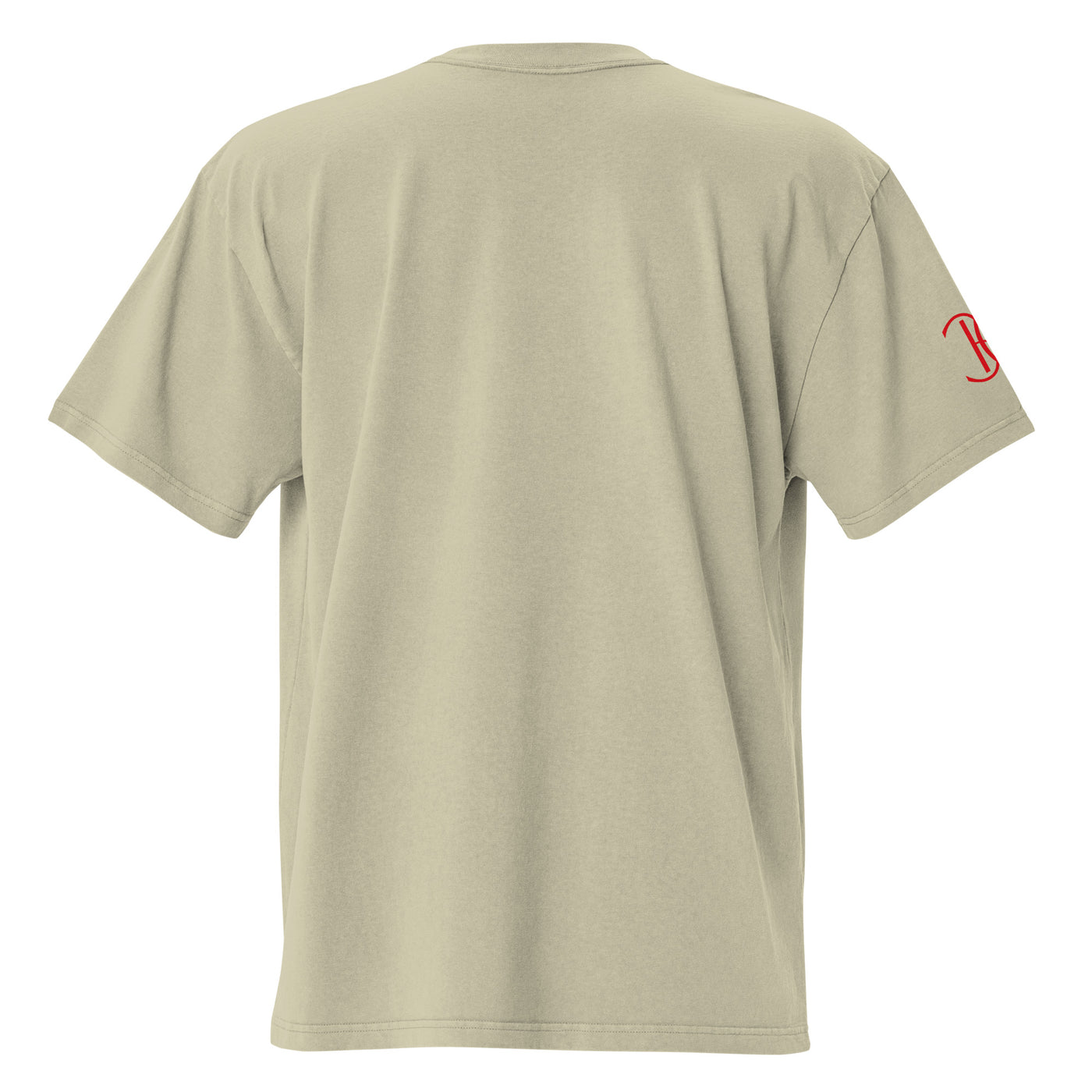 Camiseta oversized color beige putty con estampado de oso azul en el frente – Cachy’s Urban