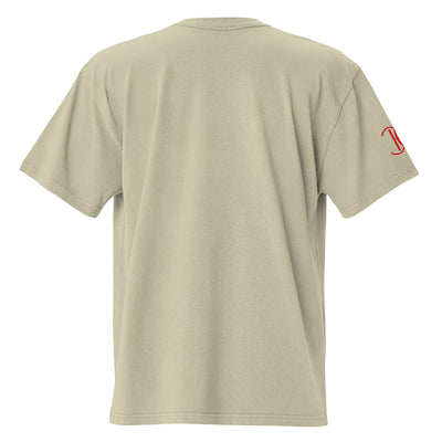 Camiseta oversized color beige putty con estampado de oso azul en el frente – Cachy’s Urban