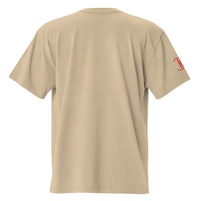 Camiseta oversized color caqui con estampado de oso azul en el frente – Cachy’s Urban