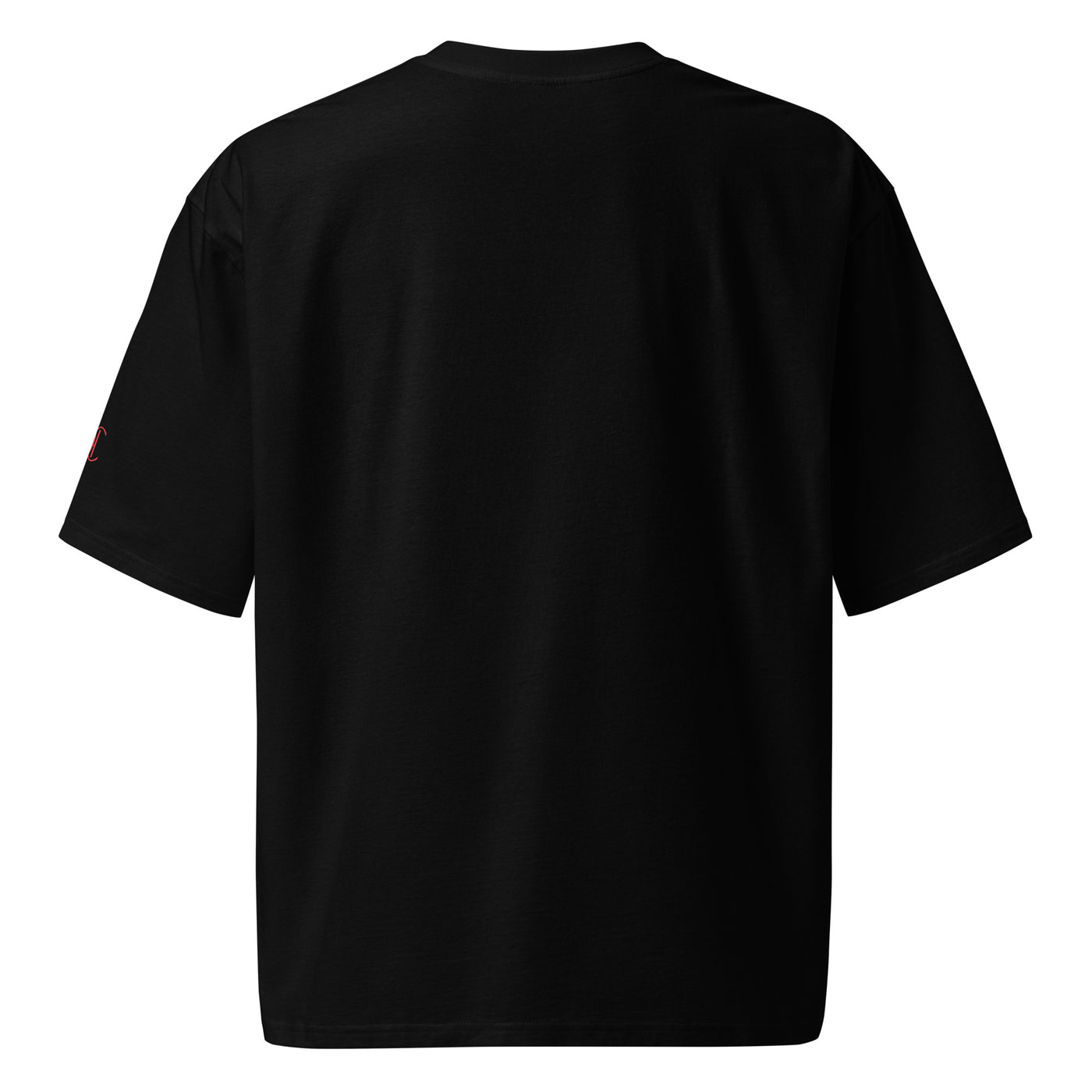 Cachy’s Urban black t-shirt with colourful carnival mask graphic and red logo text