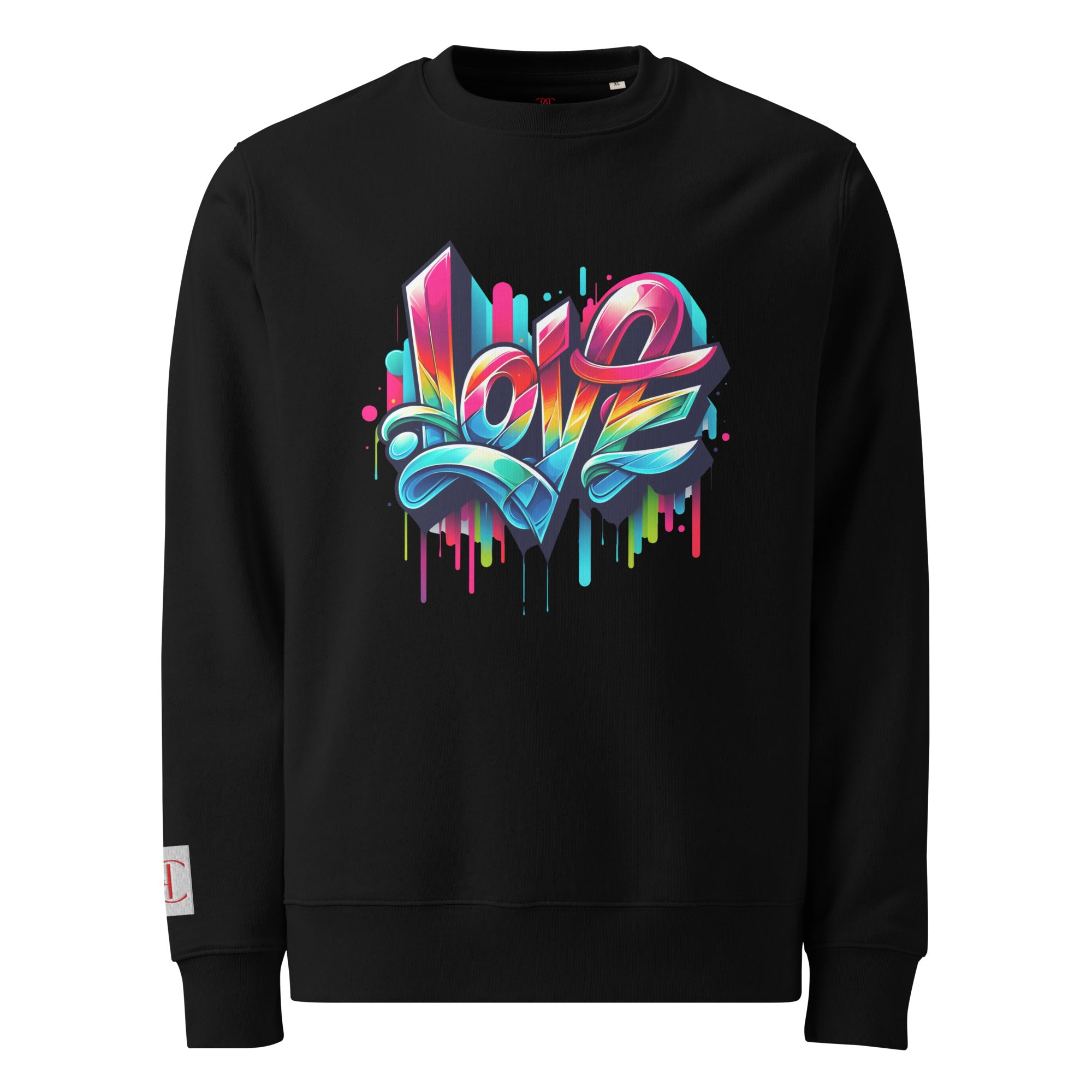 Cachy’s Urban sweatshirt with colourful graffiti-style “Love” graphic print