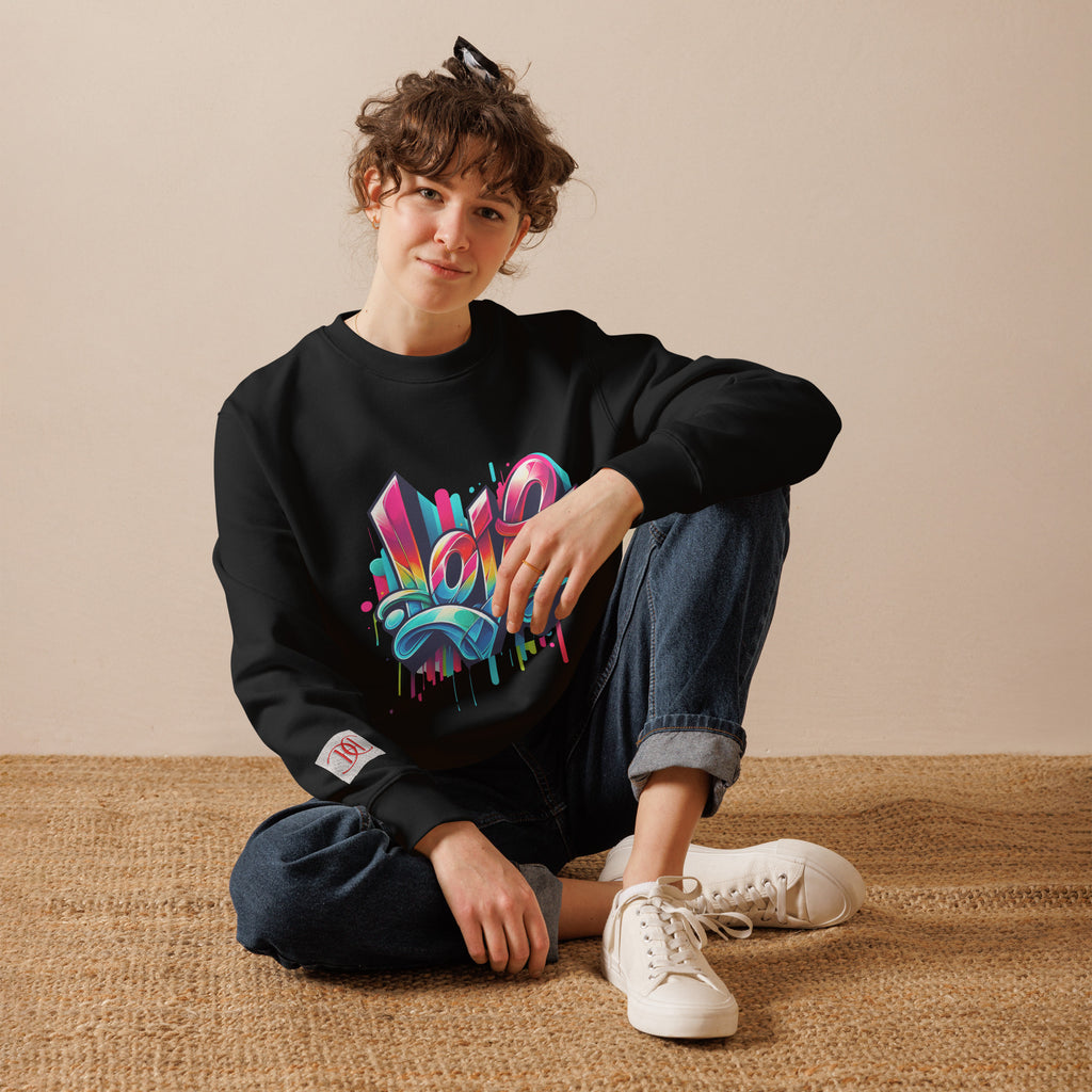 Cachy’s Urban sweatshirt with colourful graffiti-style “Love” graphic print