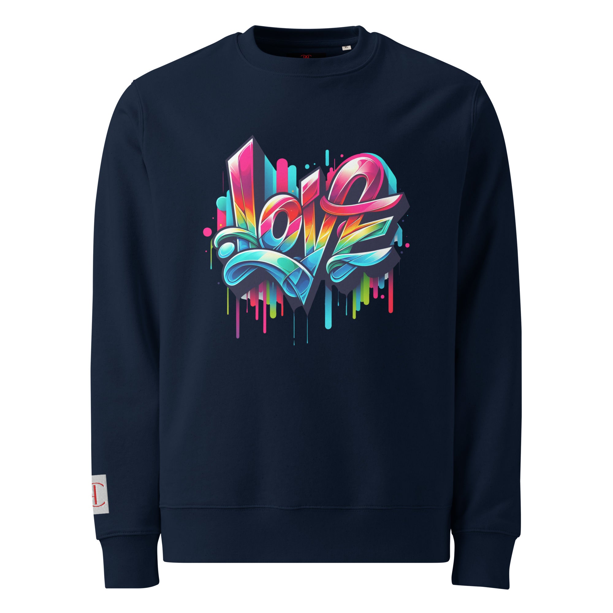 Cachy’s Urban sweatshirt with colourful graffiti-style “Love” graphic print