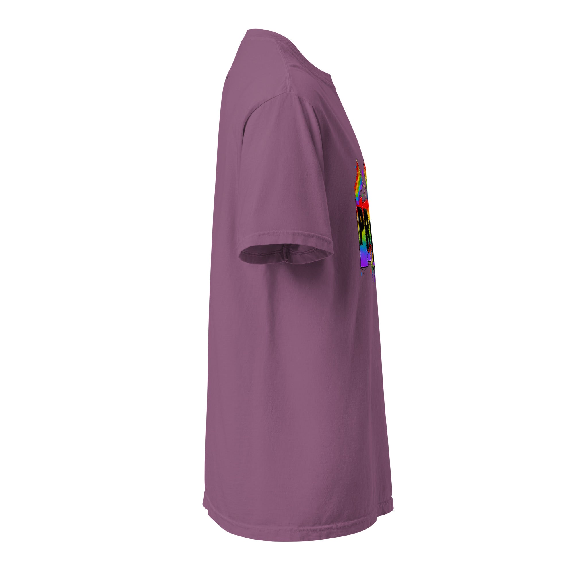 Cachy’s Urban white t-shirt with rainbow “Pride Tribe” graphic featuring flags and raised fist, available in multiple colours