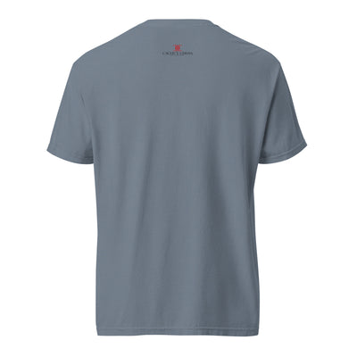 Cachy’s Urban grey t-shirt with colourful rainbow “Pride” graphic design, available in multiple colours