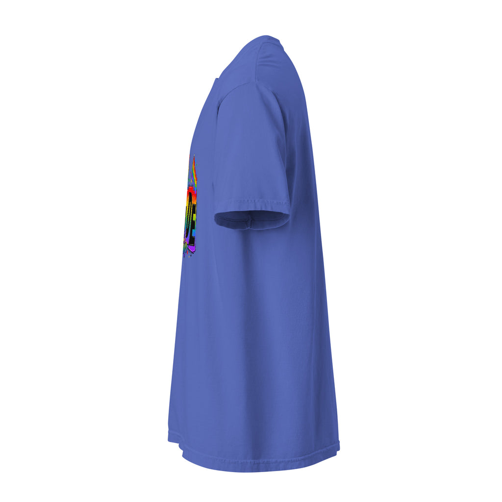 Cachy’s Urban white t-shirt with rainbow “Pride Tribe” graphic featuring flags and raised fist, available in multiple colours