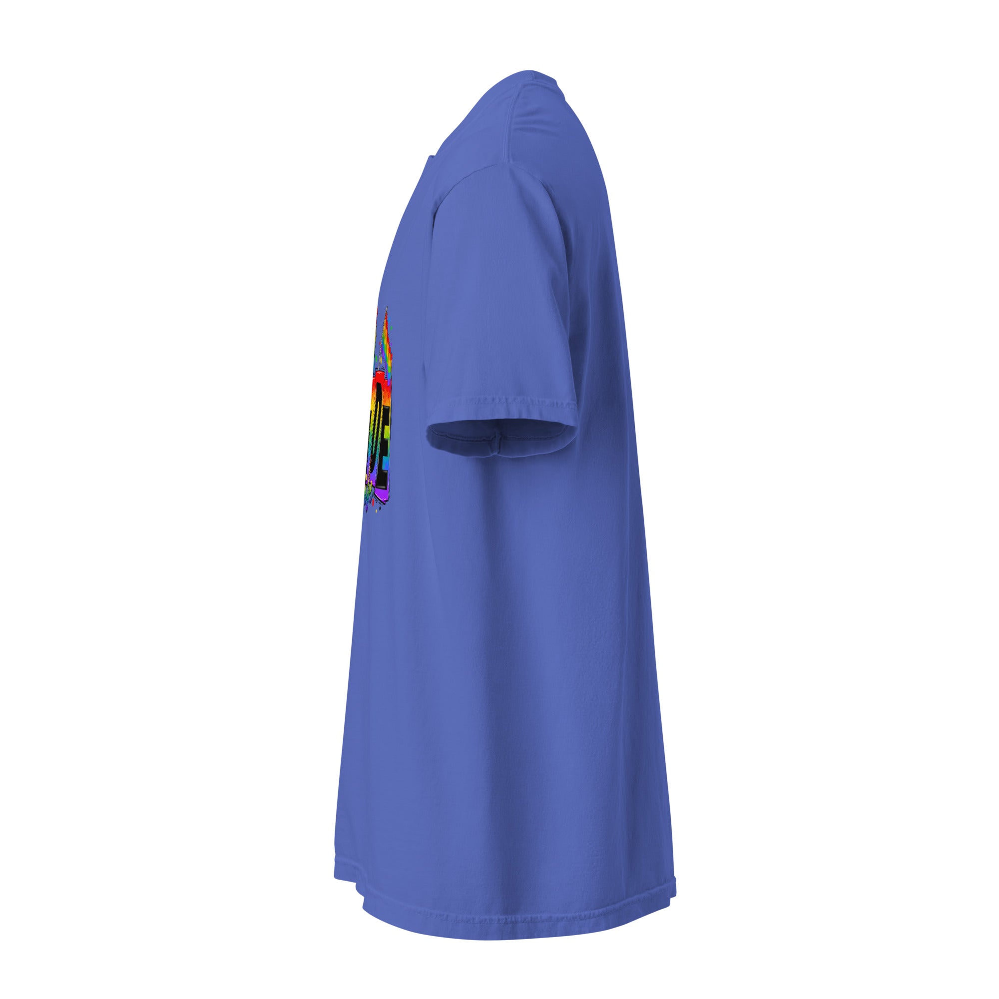 Cachy’s Urban white t-shirt with rainbow “Pride Tribe” graphic featuring flags and raised fist, available in multiple colours