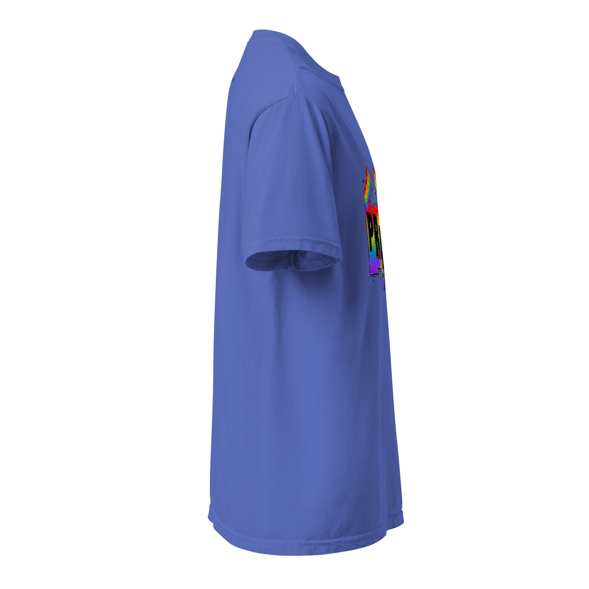 Cachy’s Urban white t-shirt with rainbow “Pride Tribe” graphic featuring flags and raised fist, available in multiple colours