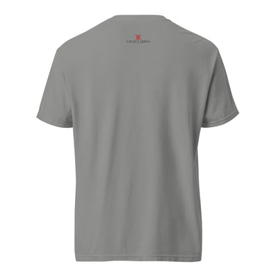 Cachy’s Urban grey t-shirt with colourful rainbow “Pride” graphic design, available in multiple colours