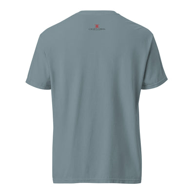Cachy’s Urban grey t-shirt with colourful rainbow “Pride” graphic design, available in multiple colours