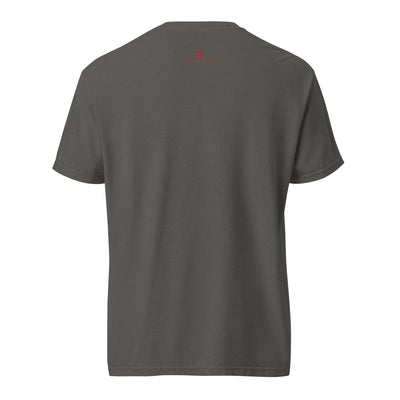 Cachy’s Urban dark grey t-shirt with rainbow “Love is Love” lips graphic design, available in multiple colours