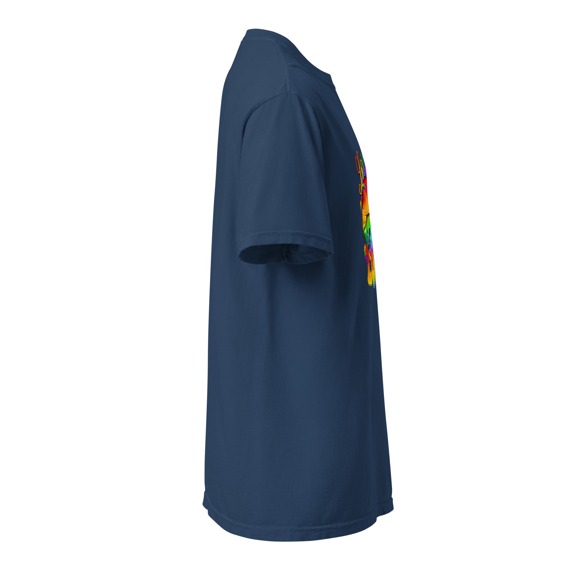 Cachy’s Urban t-shirt with rainbow “Love is Love” lips graphic design, available in multiple colours