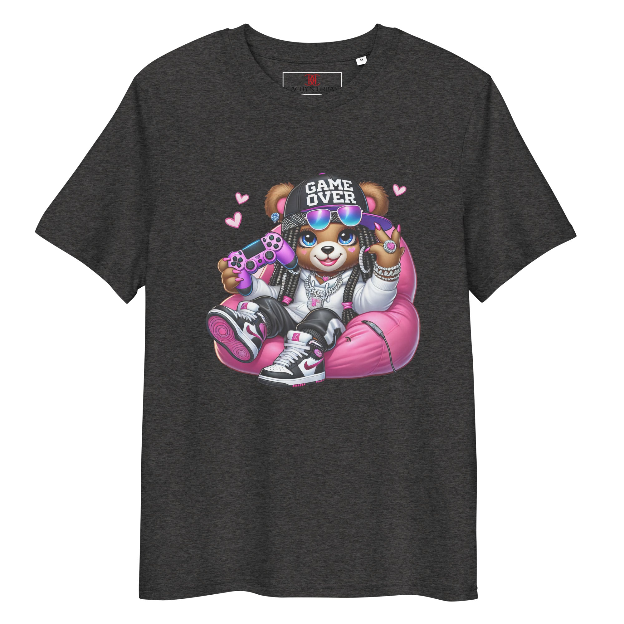 Cachy’s Urban t-shirt with gamer bear “Game Over” graphic print in urban streetwear style