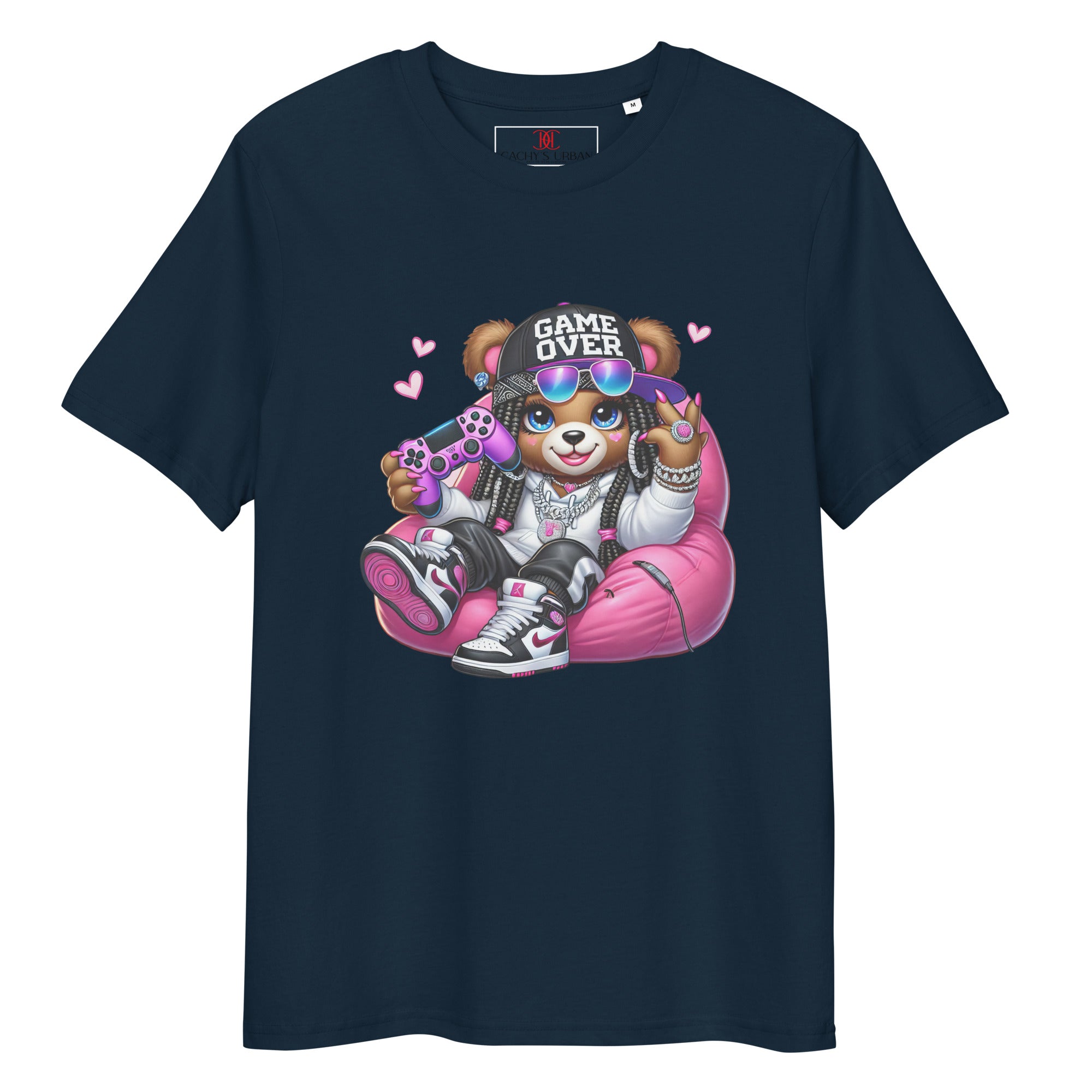 Cachy’s Urban t-shirt with gamer bear “Game Over” graphic print in urban streetwear style
