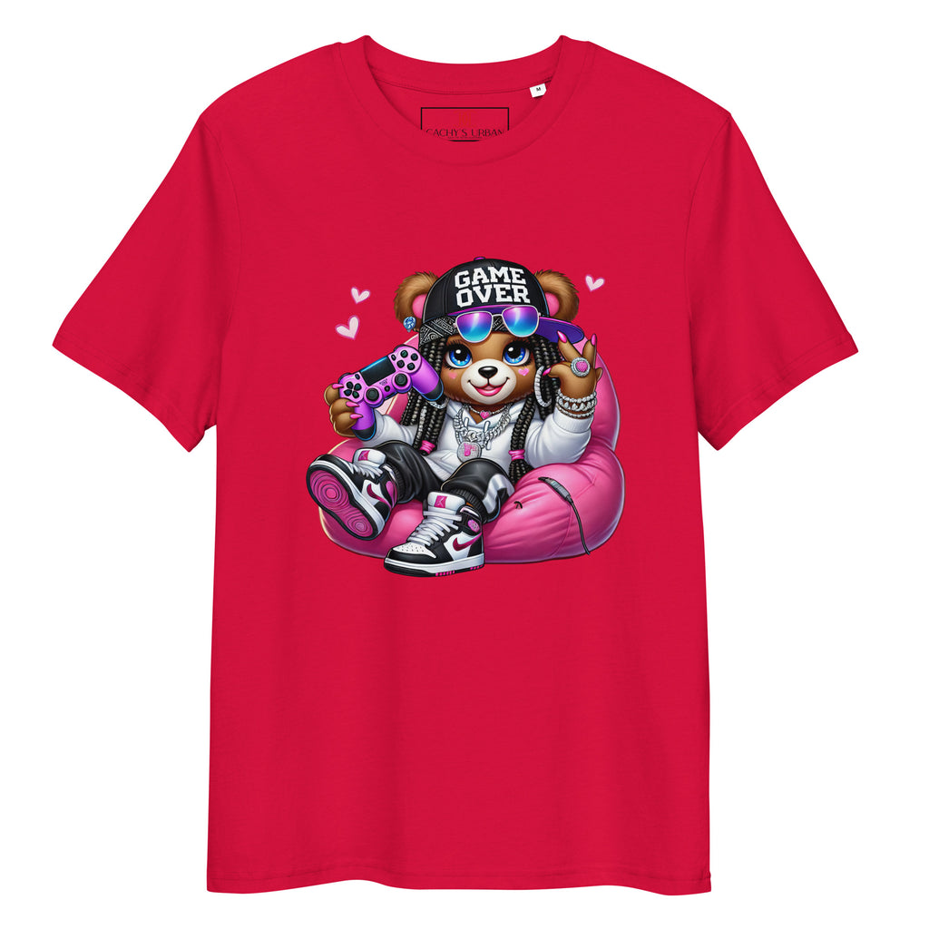 Cachy’s Urban t-shirt with gamer bear “Game Over” graphic print in urban streetwear style