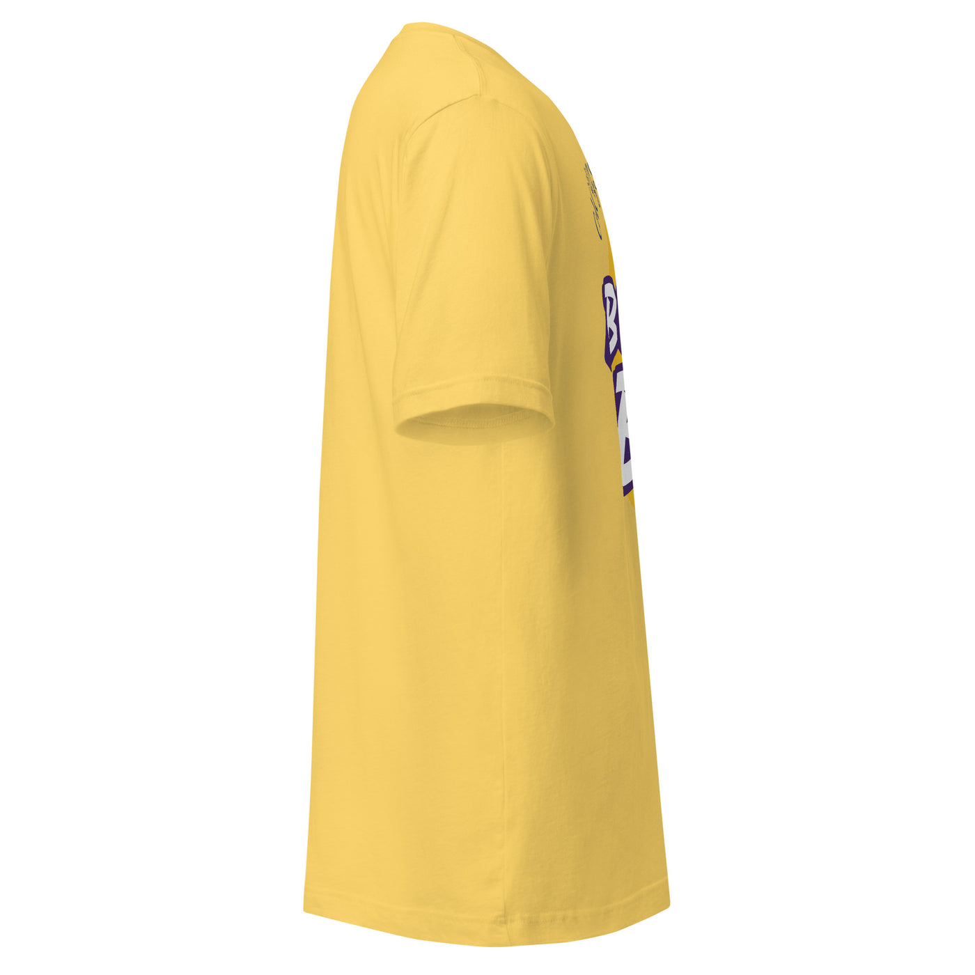 Cachy’s Urban yellow t-shirt with “Best Bro” graphic print in yellow and purple urban streetwear style