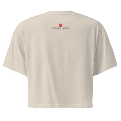 Cachy’s Urban cropped t-shirt with “Astroworld 05-11-21 Travis Scott” graphic print, available in multiple colours