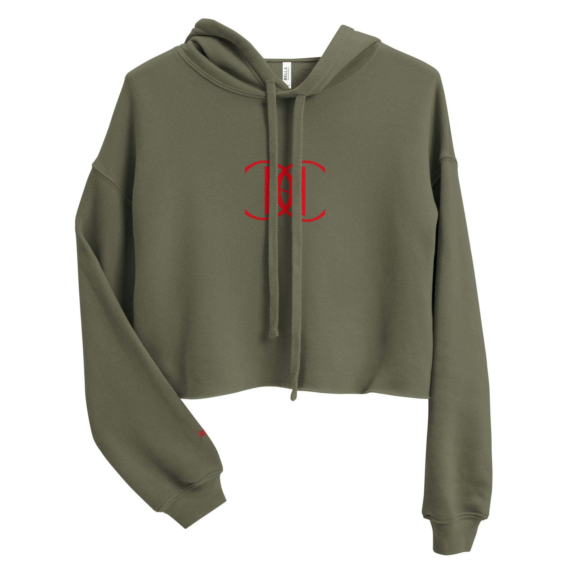 Cropped hoodie with Cachy’s Urban logo on the chest